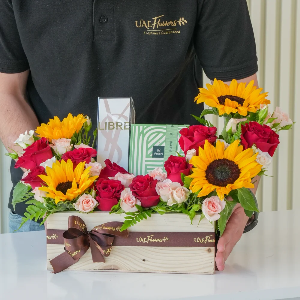 Flowers, Chocolate & Perfume Hamper