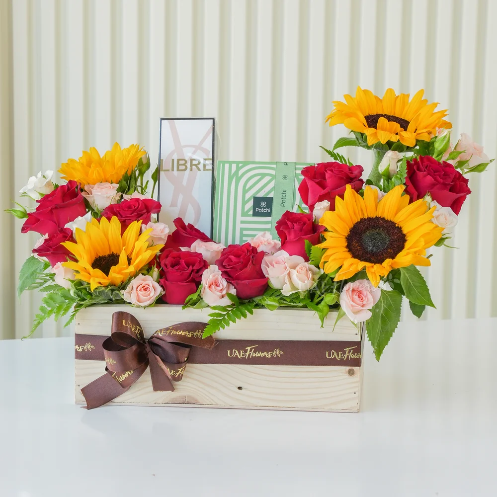Flowers, Chocolate & Perfume Hamper