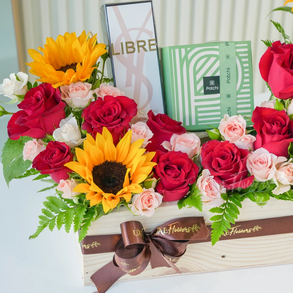 Flowers, Chocolate & Perfume Hamper