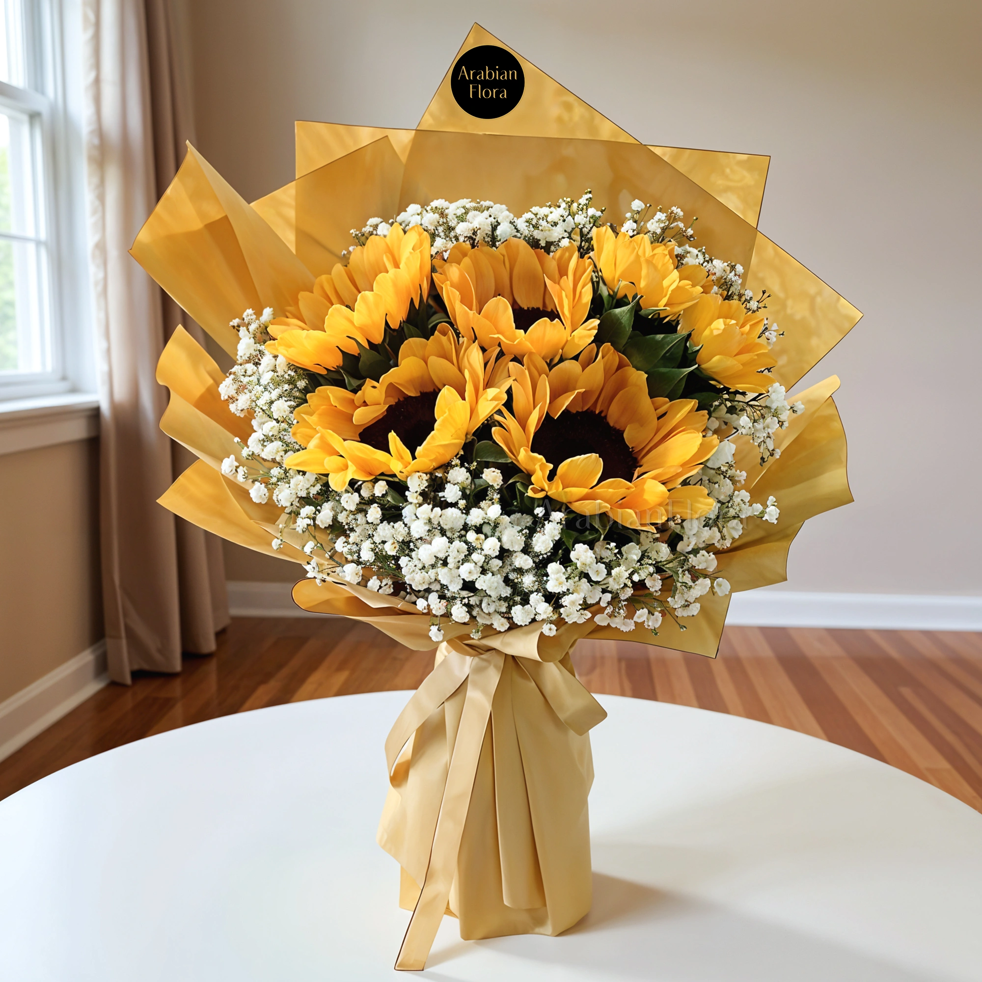 Bouquet of 5 Sunflowers fillers in nice wrapping