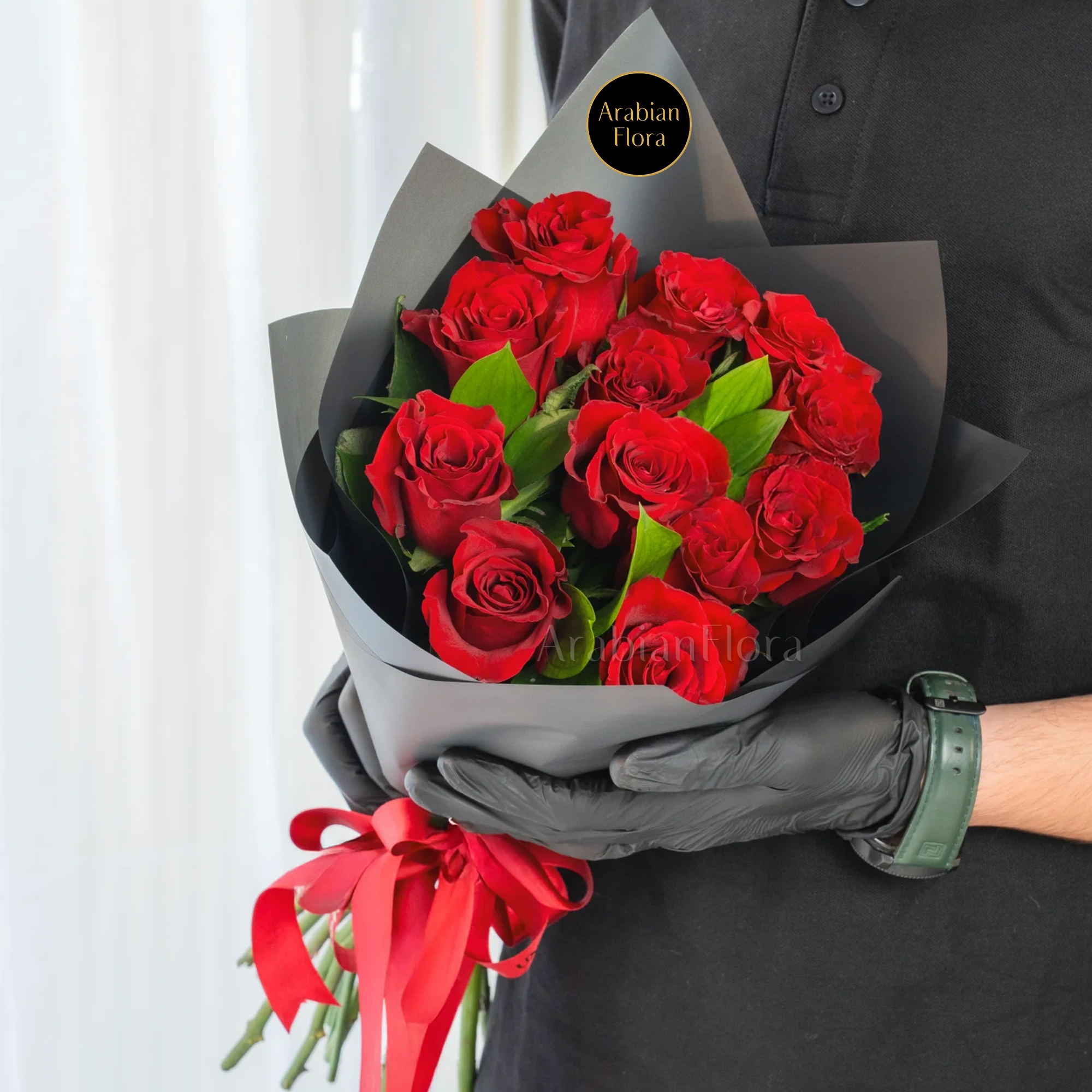 Bouquet of 12 red roses