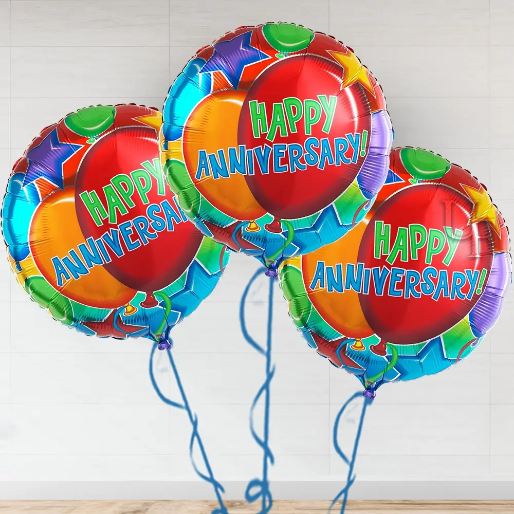 Happy Anniversary Foil Balloons