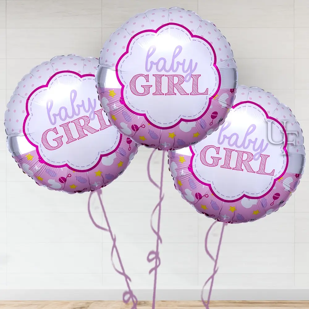 3 Pcs Baby Girl Balloons