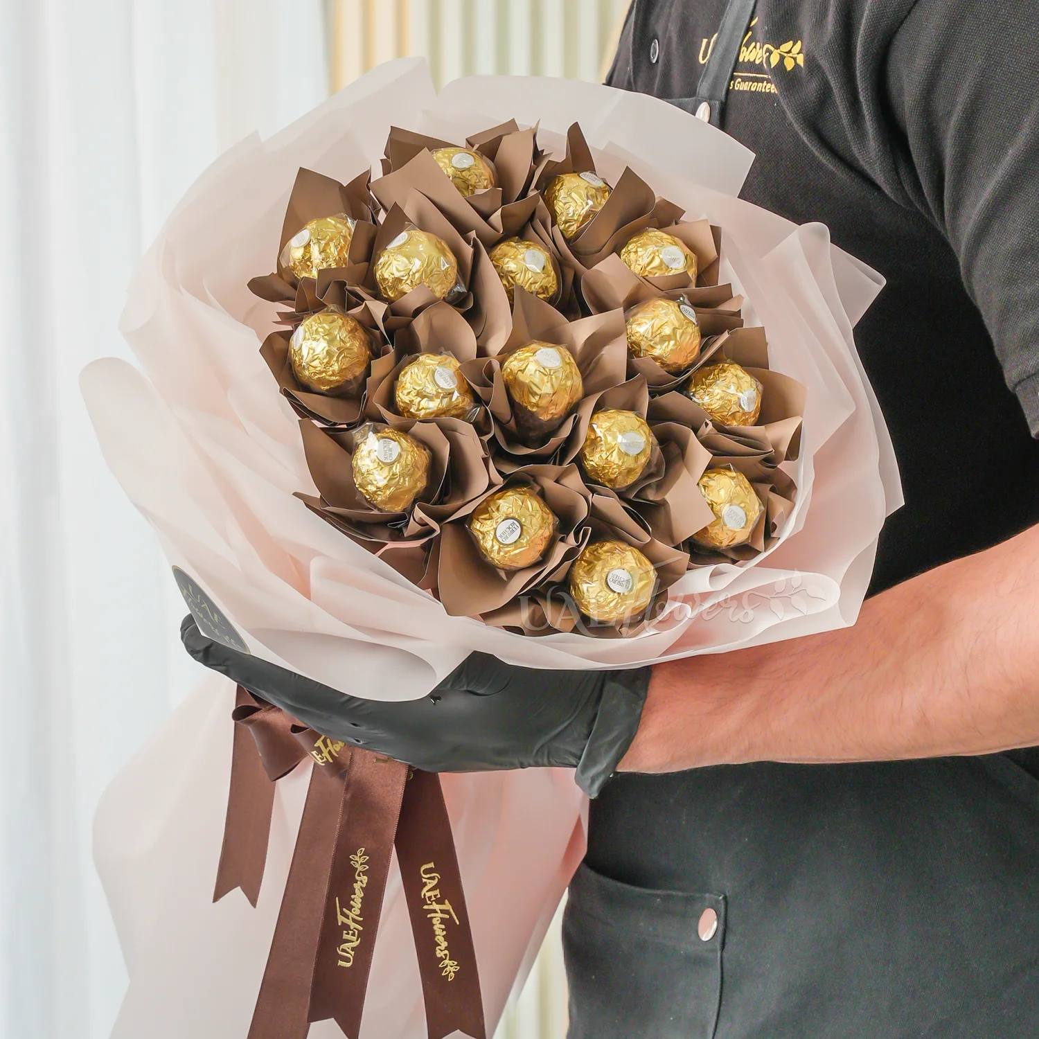 Bouquet of 16 Pcs Ferrero Rocher Chocolate